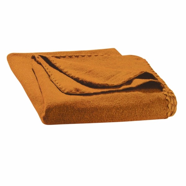 Одеяло из свалянной шерсти, 140х100, оранжевый _ 5120600